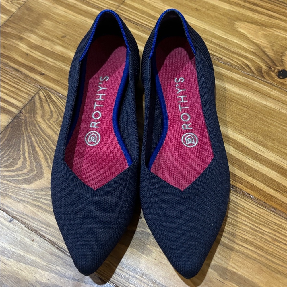Rothy's Black and Blue Flats